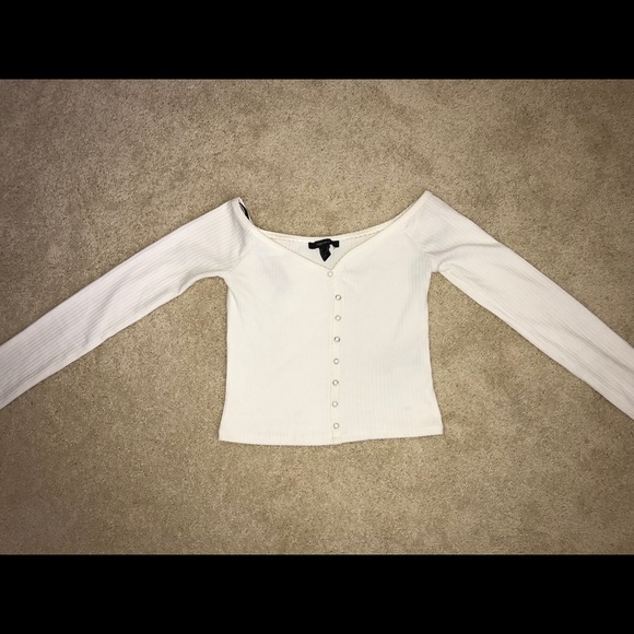 Ribbed White Long Sleeve - Picture 5 of 5